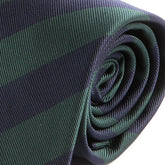 Navy Blue & Green Slim Stripe Tie - Tie Doctor